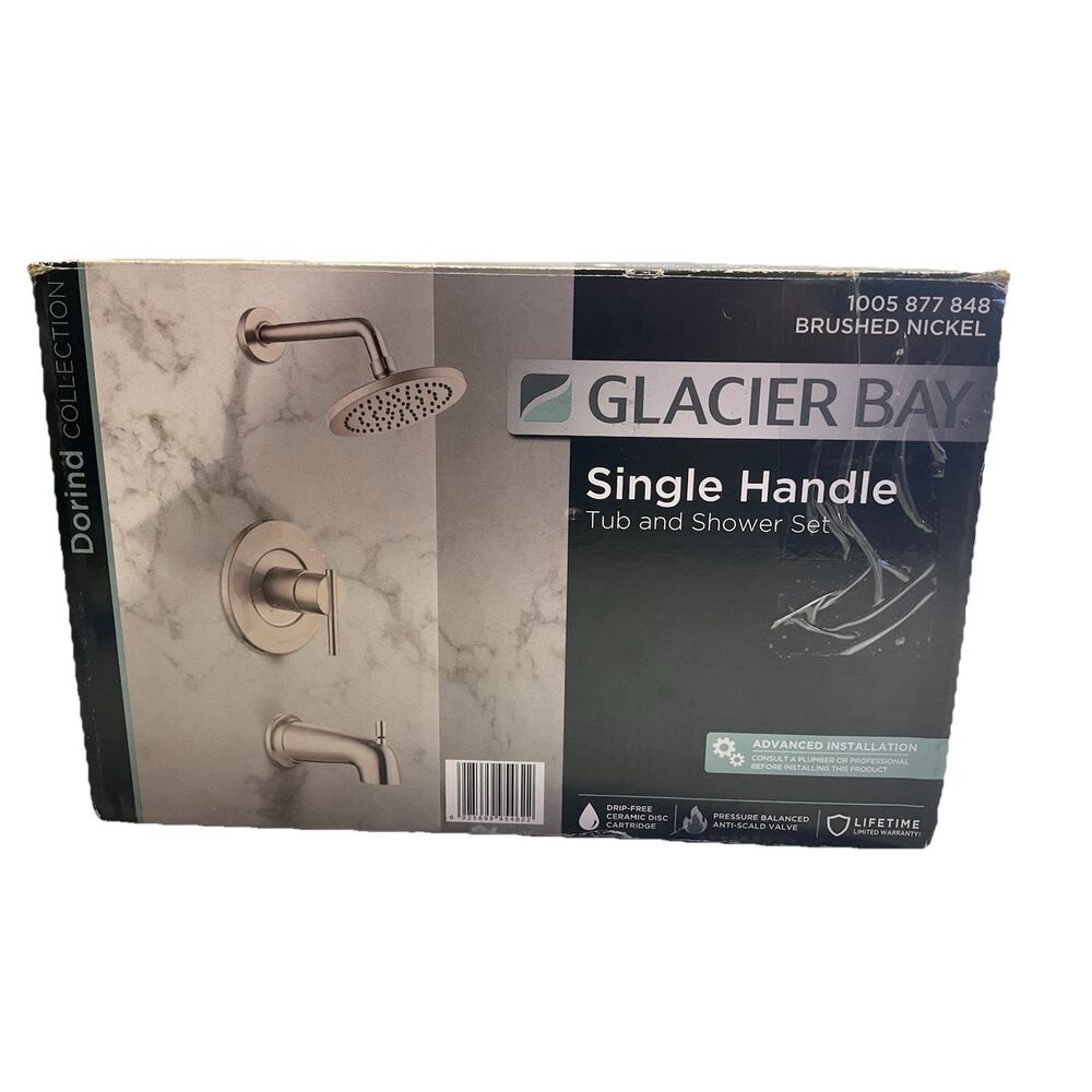 Glacier Bay Dorind Tub & Shower Faucet Set w/ 1-Handle Spray For PARTS